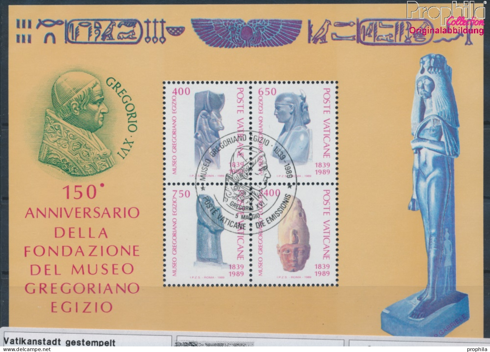 Vatikanstadt Block11 (kompl.Ausgabe) Gestempelt 1989 Ägyptisches Museum (10312873 - Oblitérés