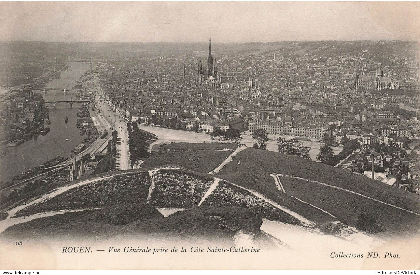 FRANCE - Rouen - Vue Générale Prise De La Sainte Catherine - Carte Postale Ancienne - Rouen
