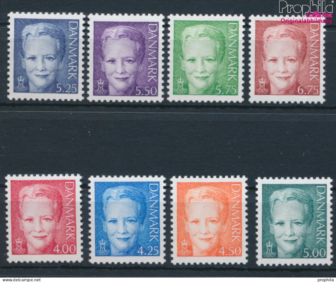 Dänemark 1240-1247 (kompl.Ausg.) Postfrisch 2000 Königin Margarethe II. (10301430 - Unused Stamps