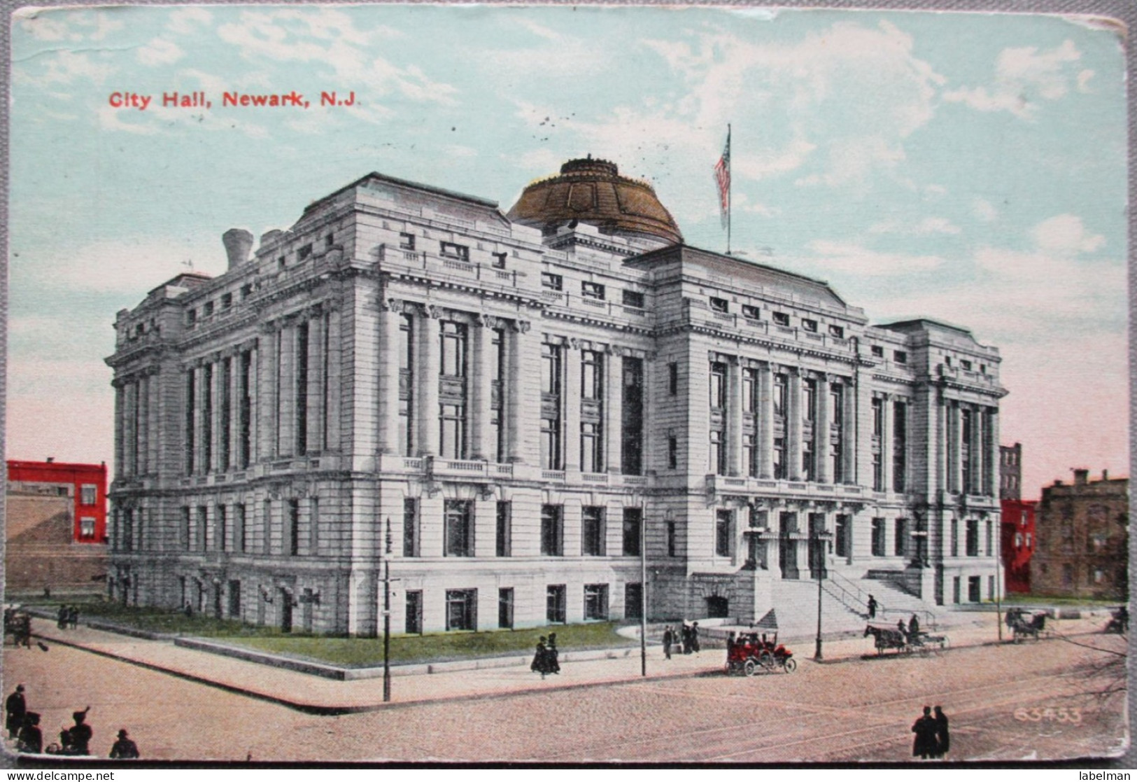 USA UNITED STATES NEW YORK NEWARK CITY HALL MUNICIPALITY CARD CARTE POSTALE POSTKARTE POSTCARD ANSICHTSKARTE CARTOLINA - Syracuse