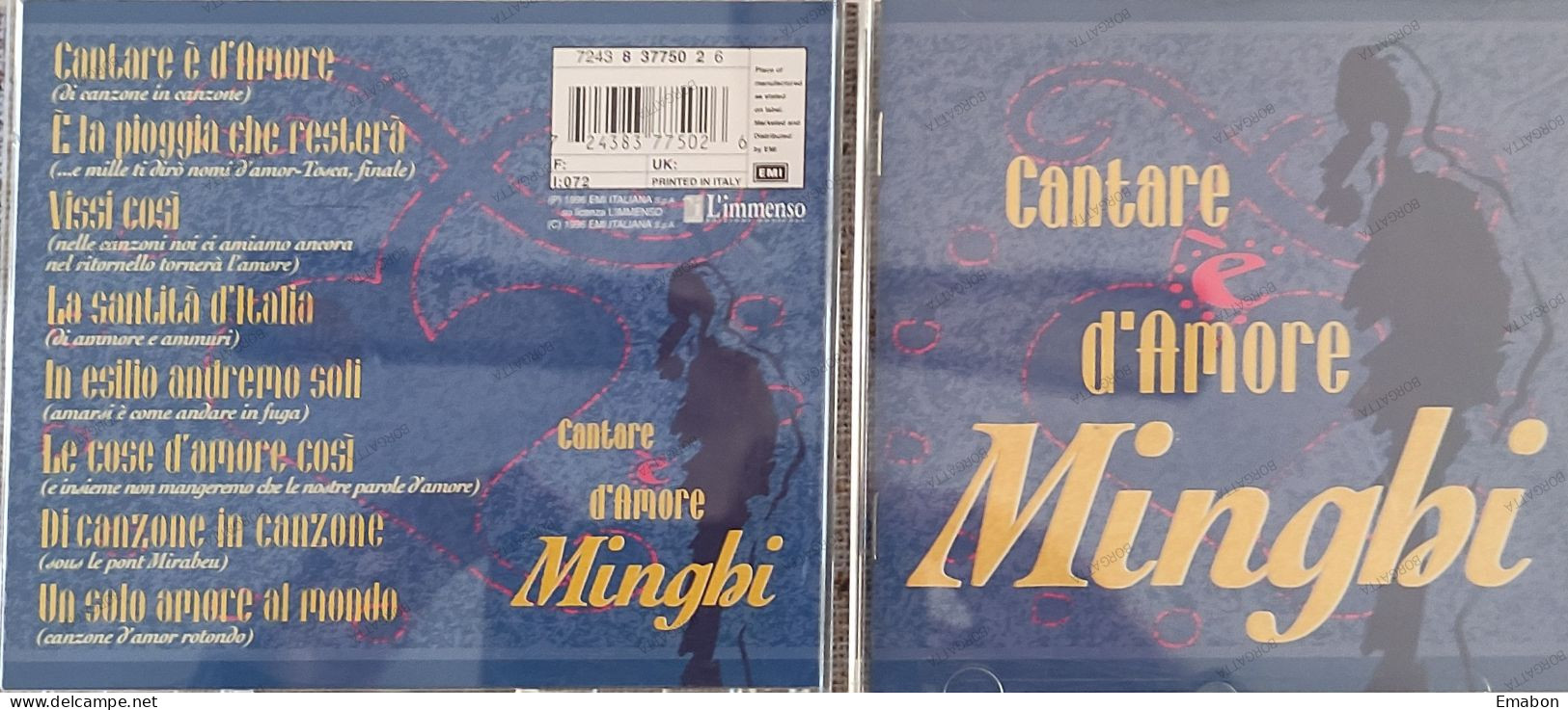 BORGATTA - ITALIANA  - Cd AMEDEO MINGHI - CANTARE D' AMORE  - EMI ITALIANA 1996 -  USATO In Buono Stato - Andere - Italiaans