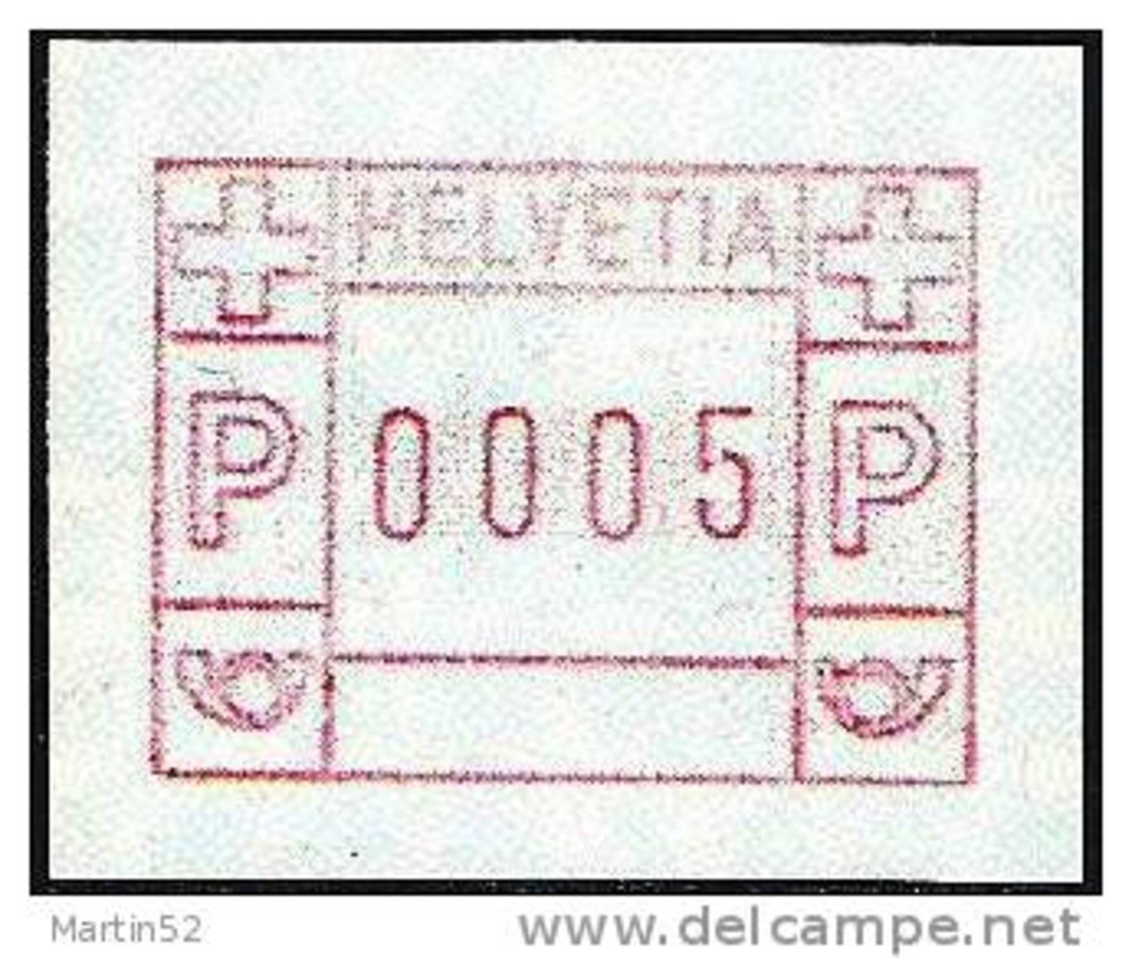 Schweiz Suisse 1981: FRAMA-ATM Timbre Automatique Label Of Vending Machine Zumstein 5 Michel 3.1b ** (SBK = CHF 3.50) - Postage Meters
