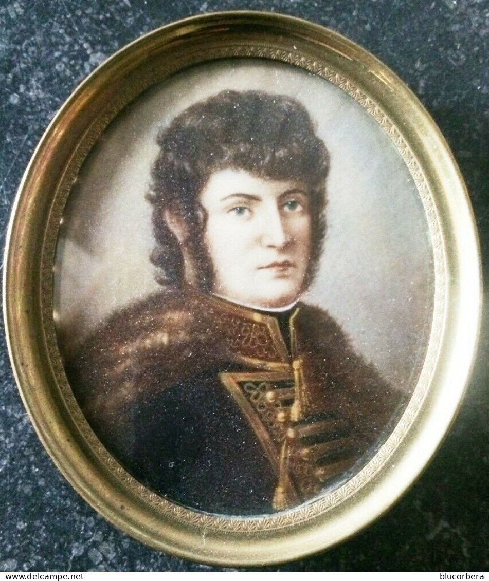 1700 MINIATURA JOACHIM MURAT RE DI NAPOLI FAVOLOSA E RARA COME DA FOTO DIFFICILE A TROVARSI - Tempere