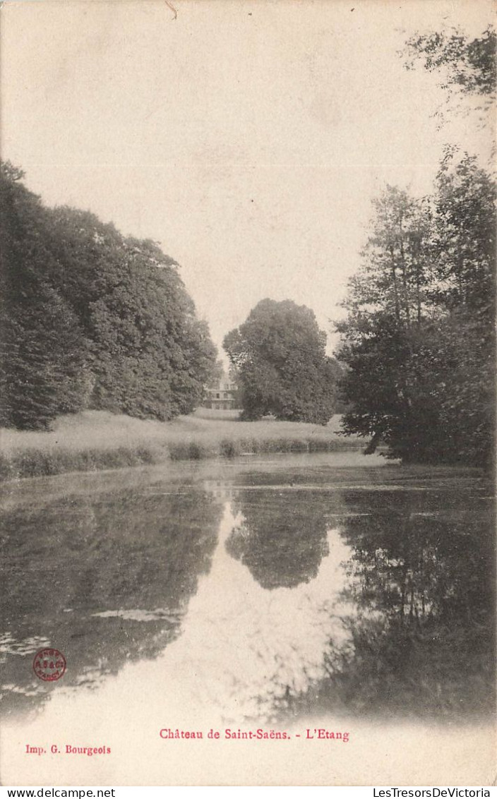 FRANCE - Saint Saëns - Château - L'étang - Carte Postale Ancienne - Saint Saens