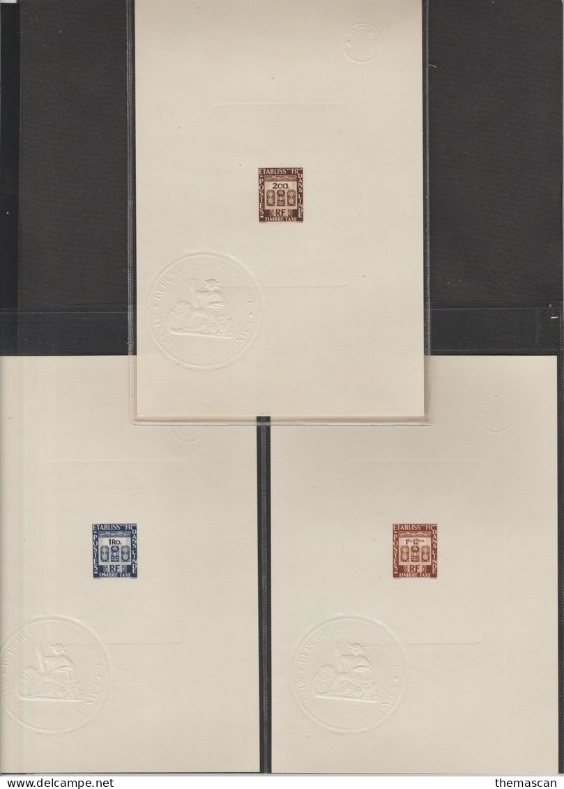 INDE  10 PROOFS 1948  ORNEMENTS (ex Colonies Fr.) **MNH   See 3 Scans    Ref. N332T - N - Altri & Non Classificati