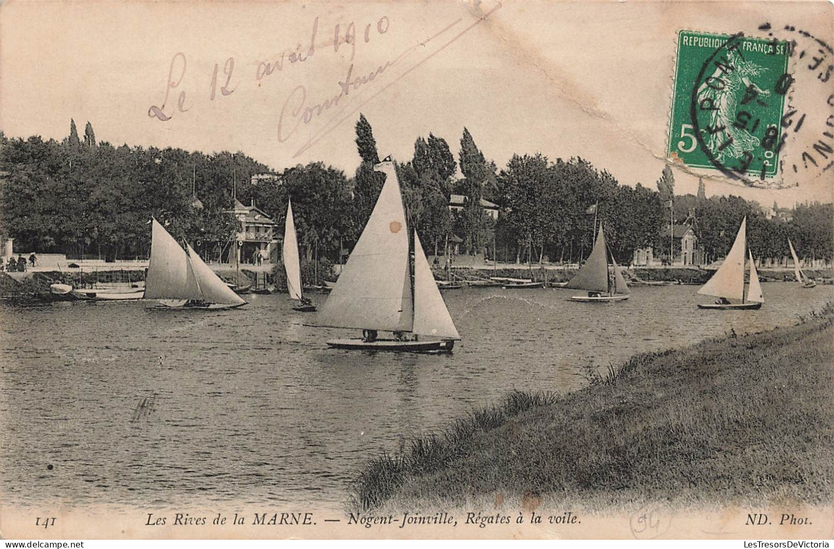 FRANCE - Nogent Joinville - Des Régates à La Voile - Les Rives De La Marne - Carte Postale Ancienne - Nogent Sur Marne