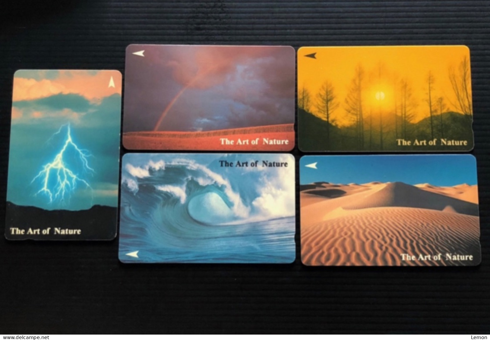 Singapore Telecom Singtel GPT Phonecard, Nature, Set Of 5 Used Cards Including One $50 Card - Singapour