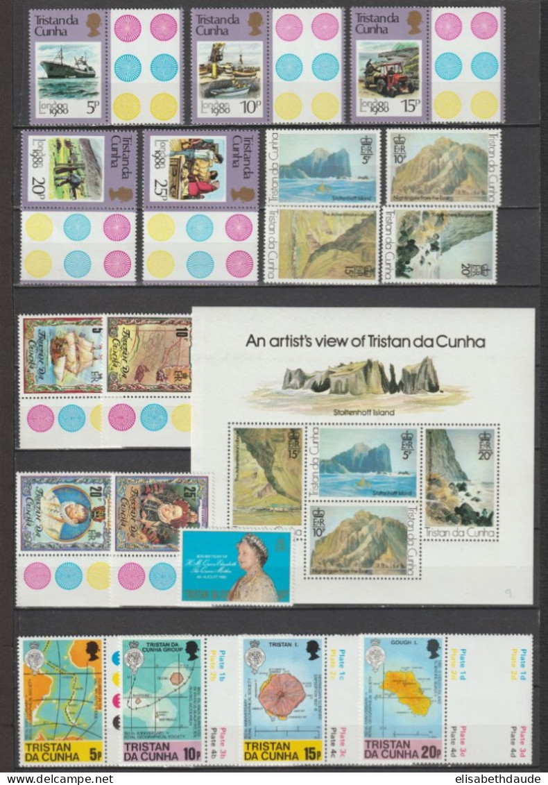 TRISTAN DA CUNHA - 1980 - ANNEE COMPLETE YVERT N° 267/284 ** MNH + BLOC N°10 - Tristan Da Cunha