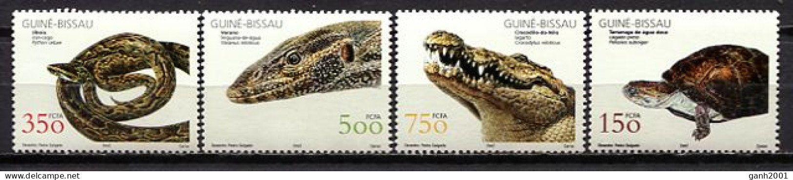 Guinea Bissau 2002 / Reptiles Snakes Turtles MNH Tortugas Serpientes Schlangen Schildkröte / Cu0231  33-42 - Snakes
