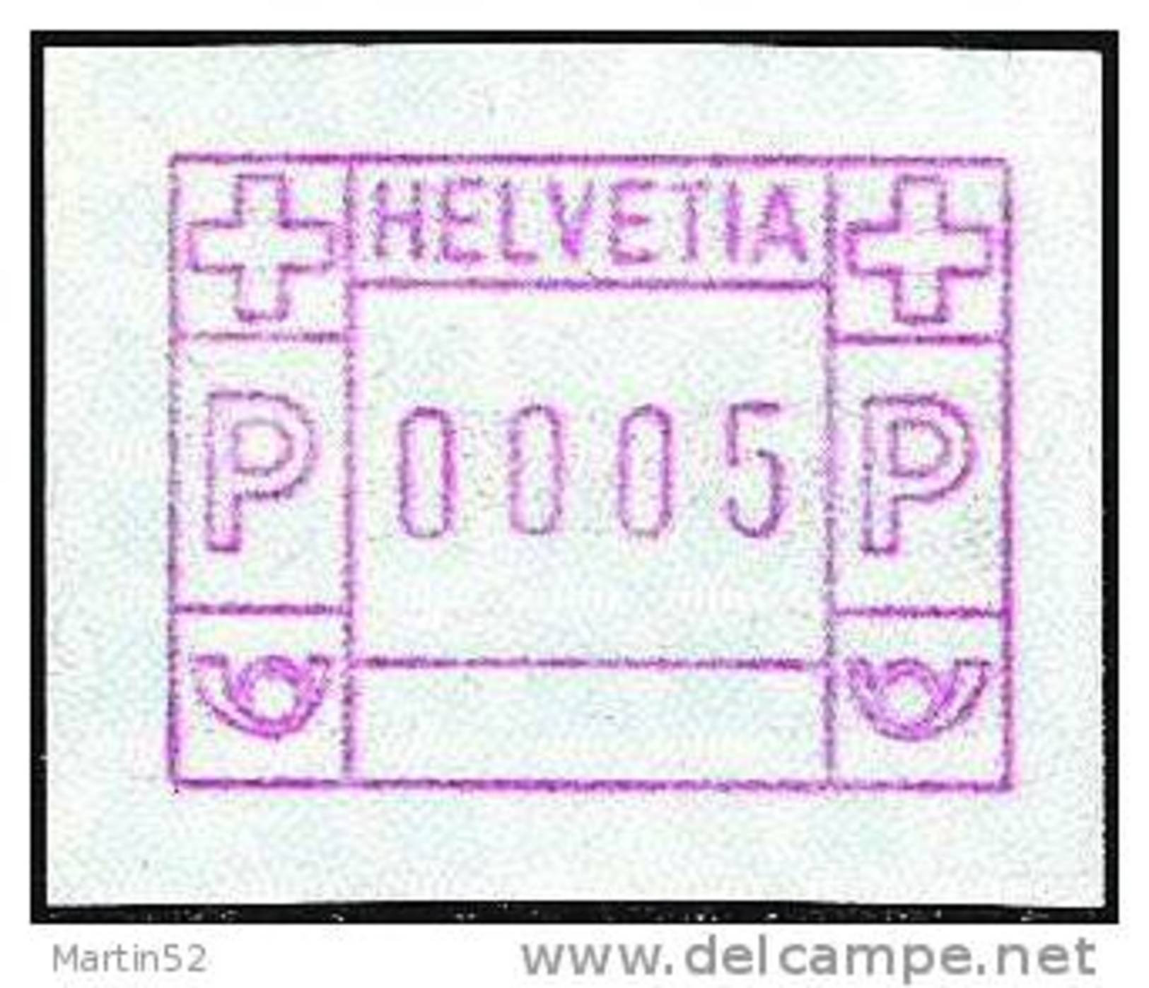 Schweiz Suisse FRAMA-ATM Timbre Automatique Label Of Vending Machine Zumstein 3 Michel 3.1a Von 1979 ** (SBK = CHF 5.00) - Postage Meters