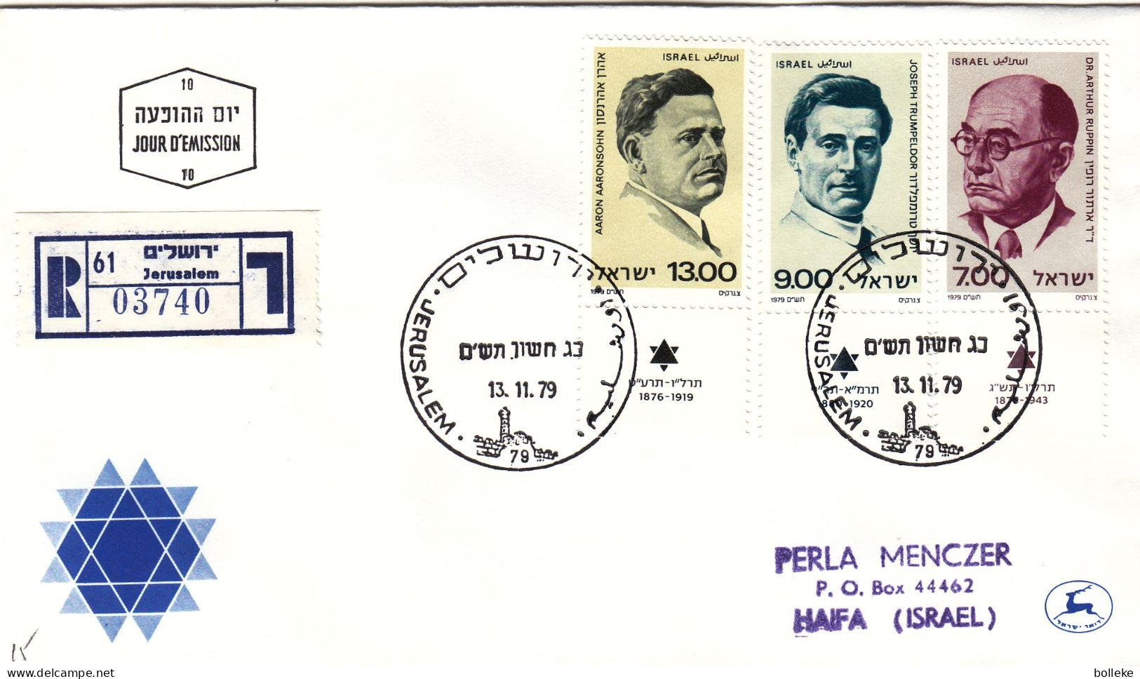 Israël - Lettre Recom De 1979 - Oblit Jerusalem - - Cartas & Documentos