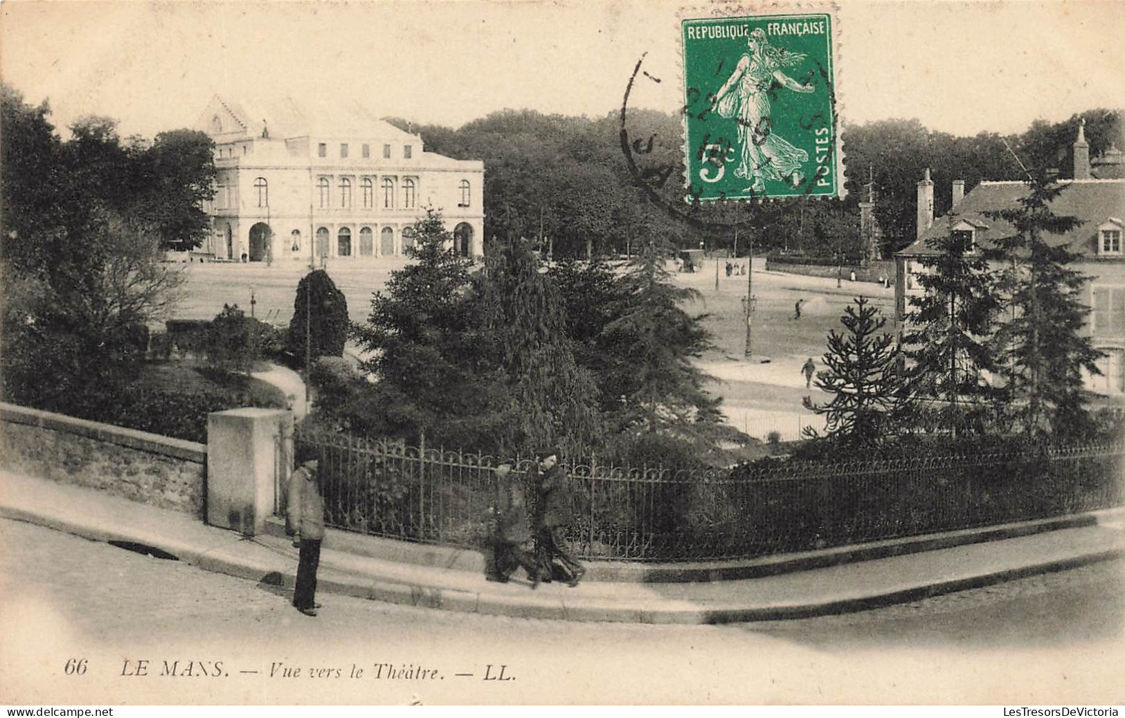 FRANCE - Le Mans - Vue Vers Le Théâtre - LL - Carte Postale Ancienne - Le Mans