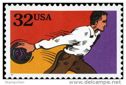 1995 USA Recreational Sport Stamp- Bowling C#2963 - Bocce
