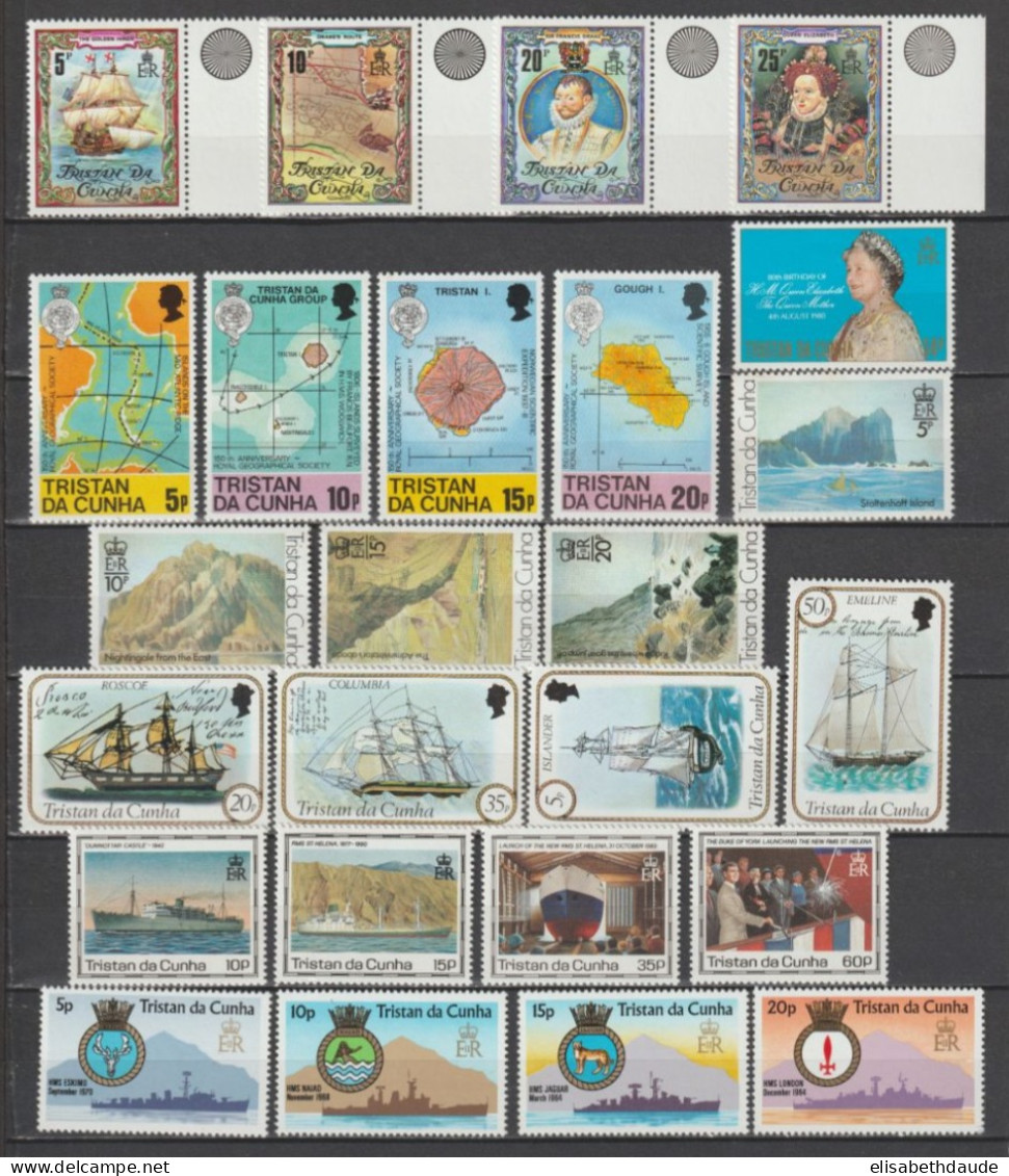 TRISTAN DA CUNHA - 1977/..  PETIT LOT De SERIES COMPLETES ** MNH - BATEAUX / PAYSAGES.. - COTE = 28 EUR - Tristan Da Cunha