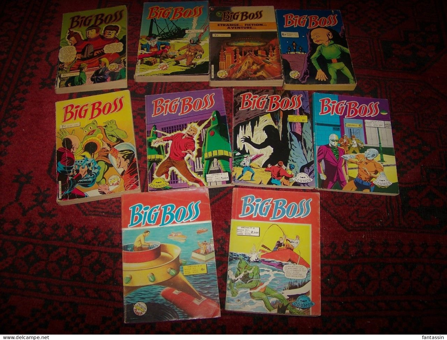 Lot De 10 BD Ancienne .." BIG BOSS " .. 1974/76/78/79/80/81/82 ... Publication FLSH / Collection COSMOS ..5 BIG BOSS - Paquete De Libros