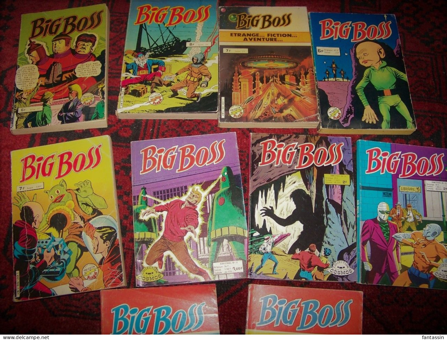 Lot De 10 BD Ancienne .." BIG BOSS " .. 1974/76/78/79/80/81/82 ... Publication FLSH / Collection COSMOS ..5 BIG BOSS - Paquete De Libros