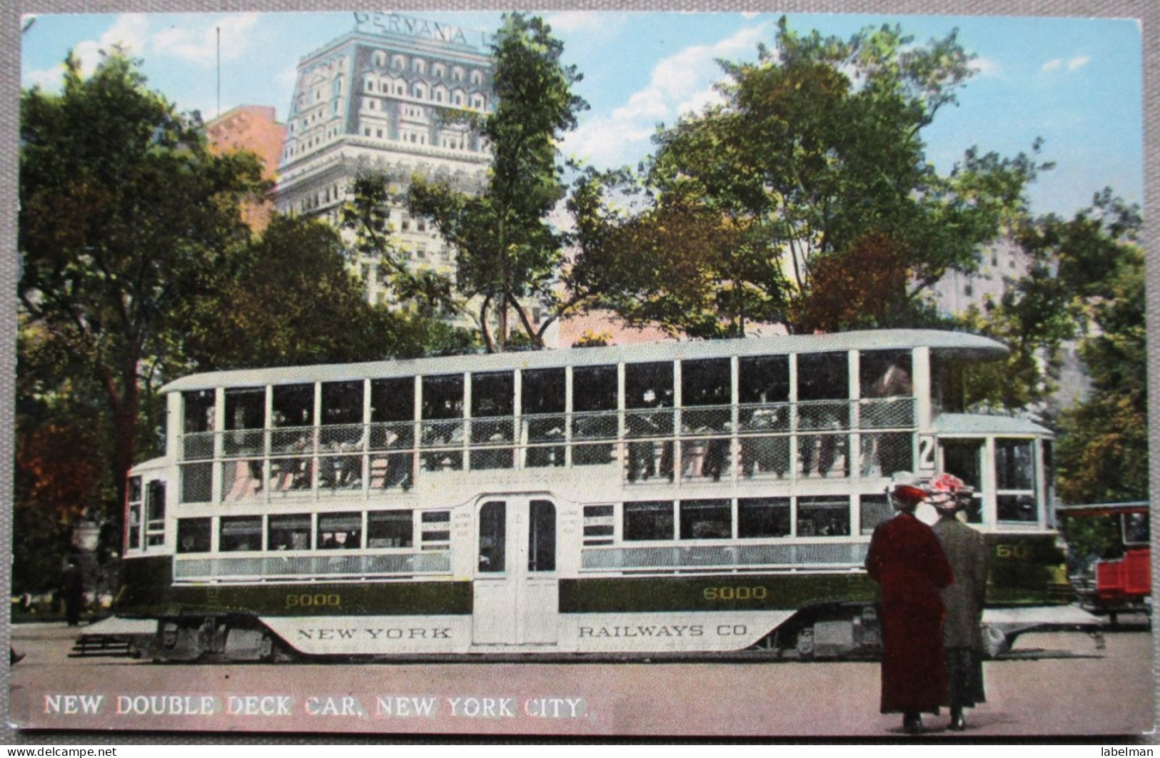 USA UNITED STATES NEW YORK NEW DOUBLE DECK CAR TRAMP CARD CARTE POSTALE POSTKARTE POSTCARD ANSICHTSKARTE CARTOLINA - Syracuse