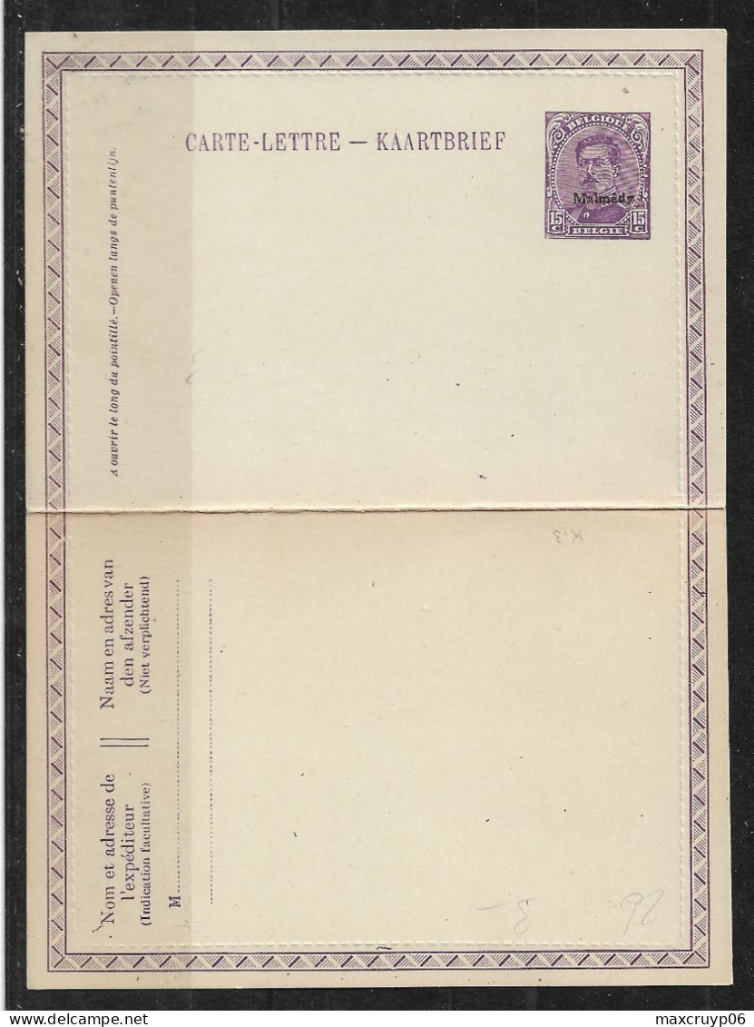 Carte Lettre N° 22b, Percée En Lignes Sortantes. - Postbladen