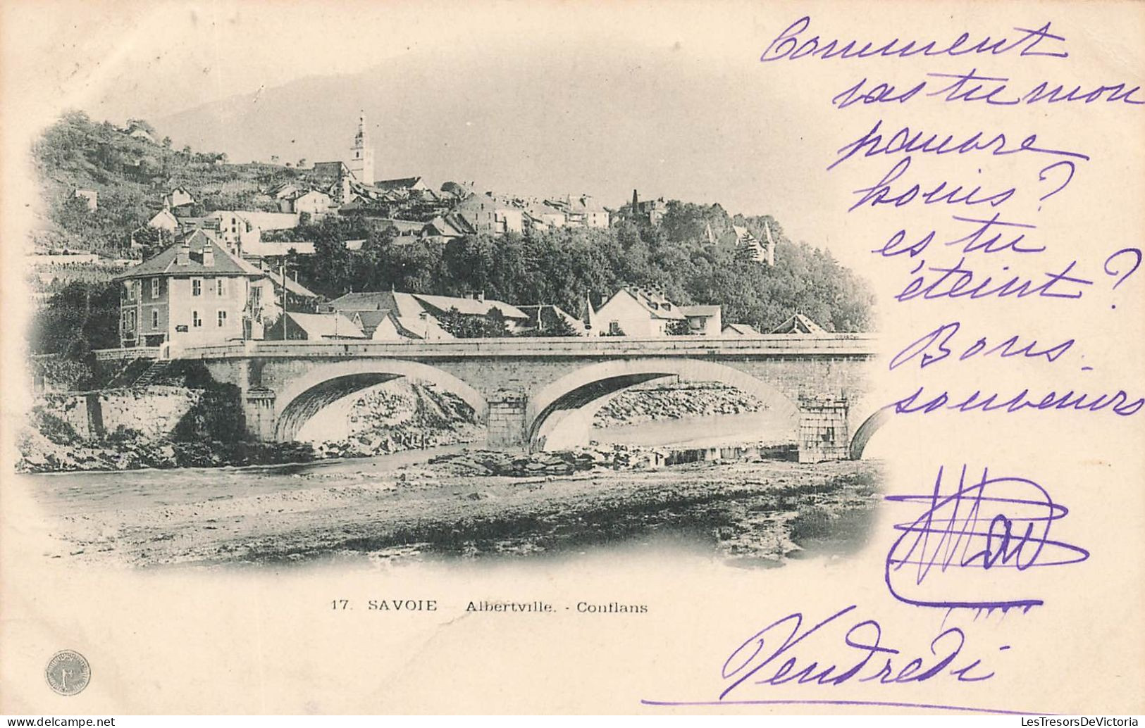 FRANCE - Savoie - Albertville - Conflans - Pont - Dos Non Divisé -Carte Postale Ancienne - Albertville