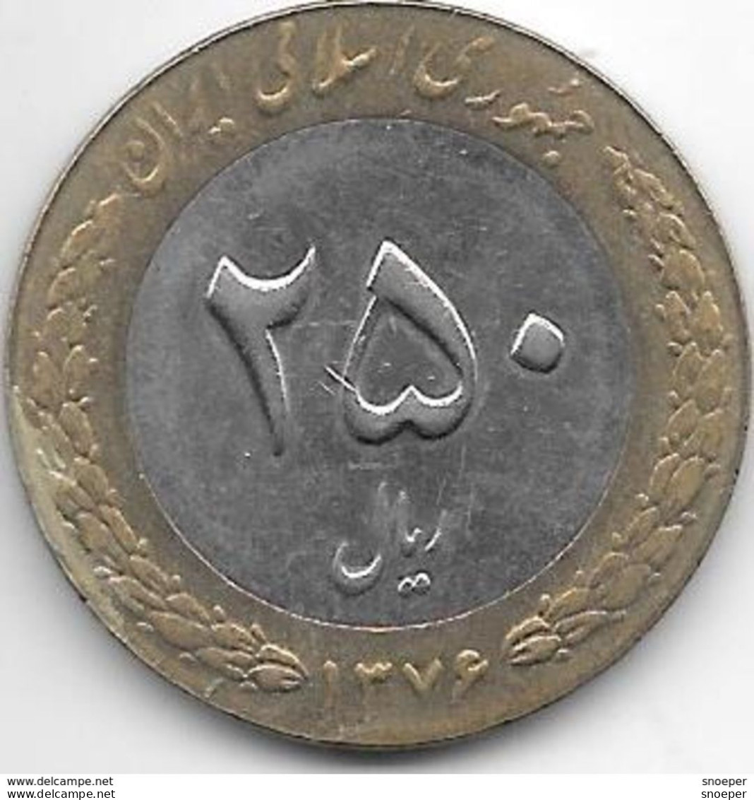 *iran 250 Rials Sh1376 Km 1262   Vf+ - Iran