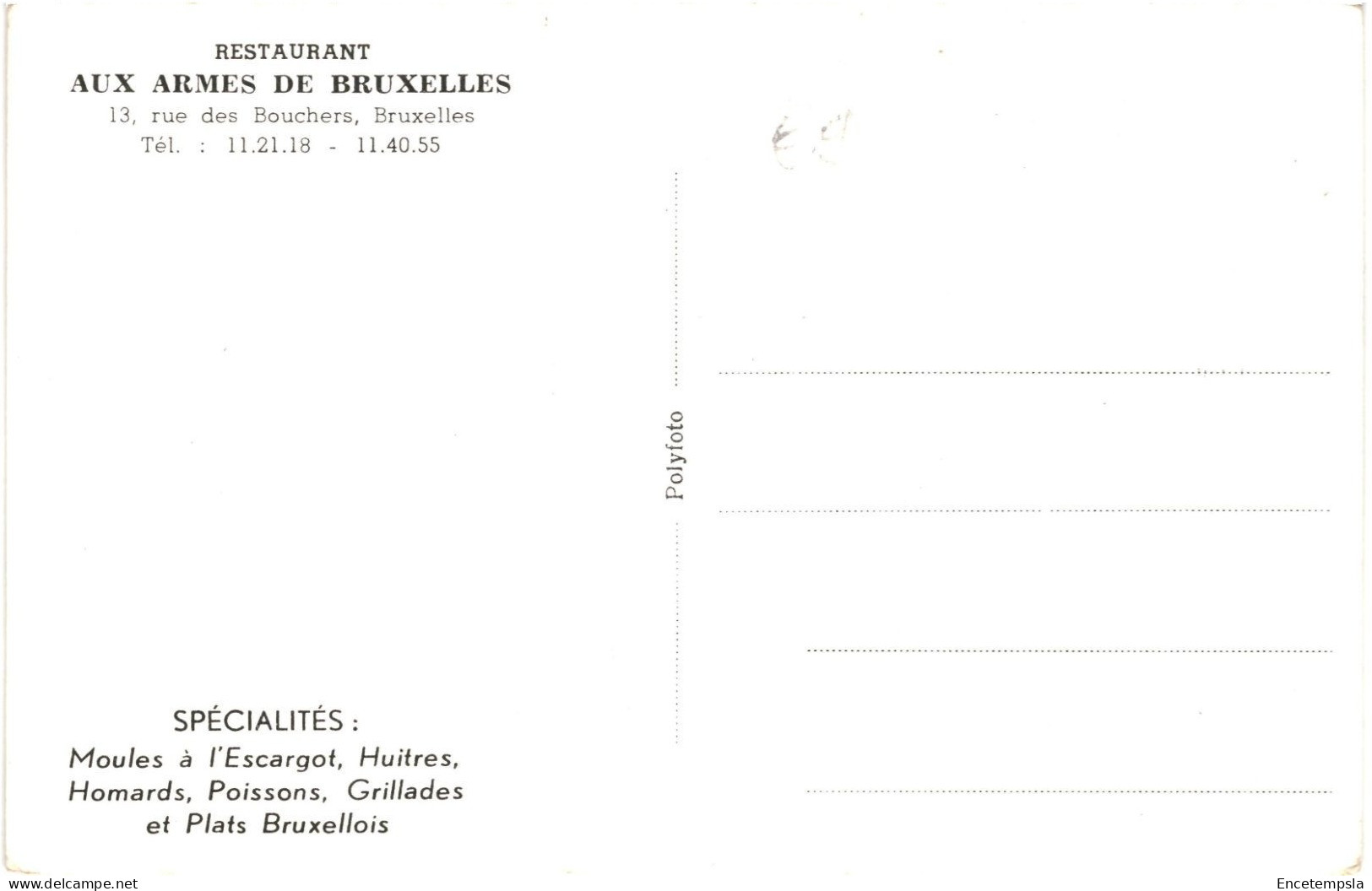 CPA Carte Postale Belgique Bruxelles Restaurant Aux Armes De Bruxelles    VM76885 - Cafés, Hotels, Restaurants