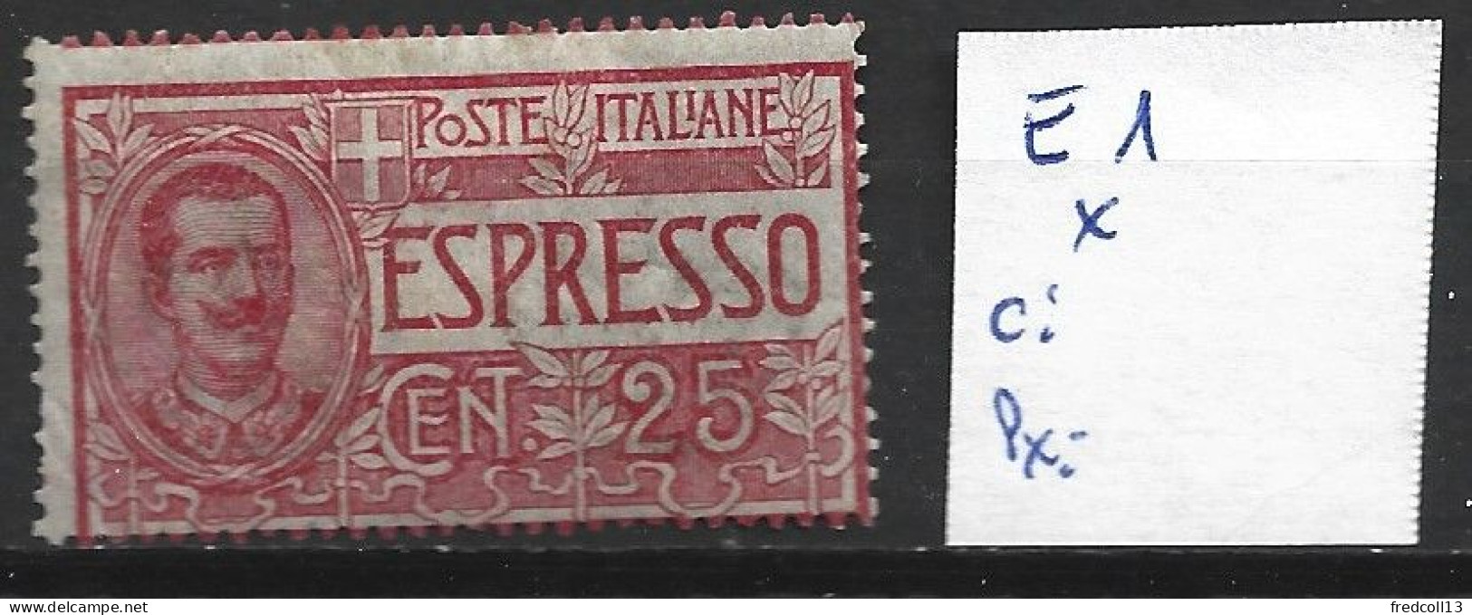 ITALIE EXPRES 1 * Côte 50 € ( Gomme Craquelée ) - Correo Urgente