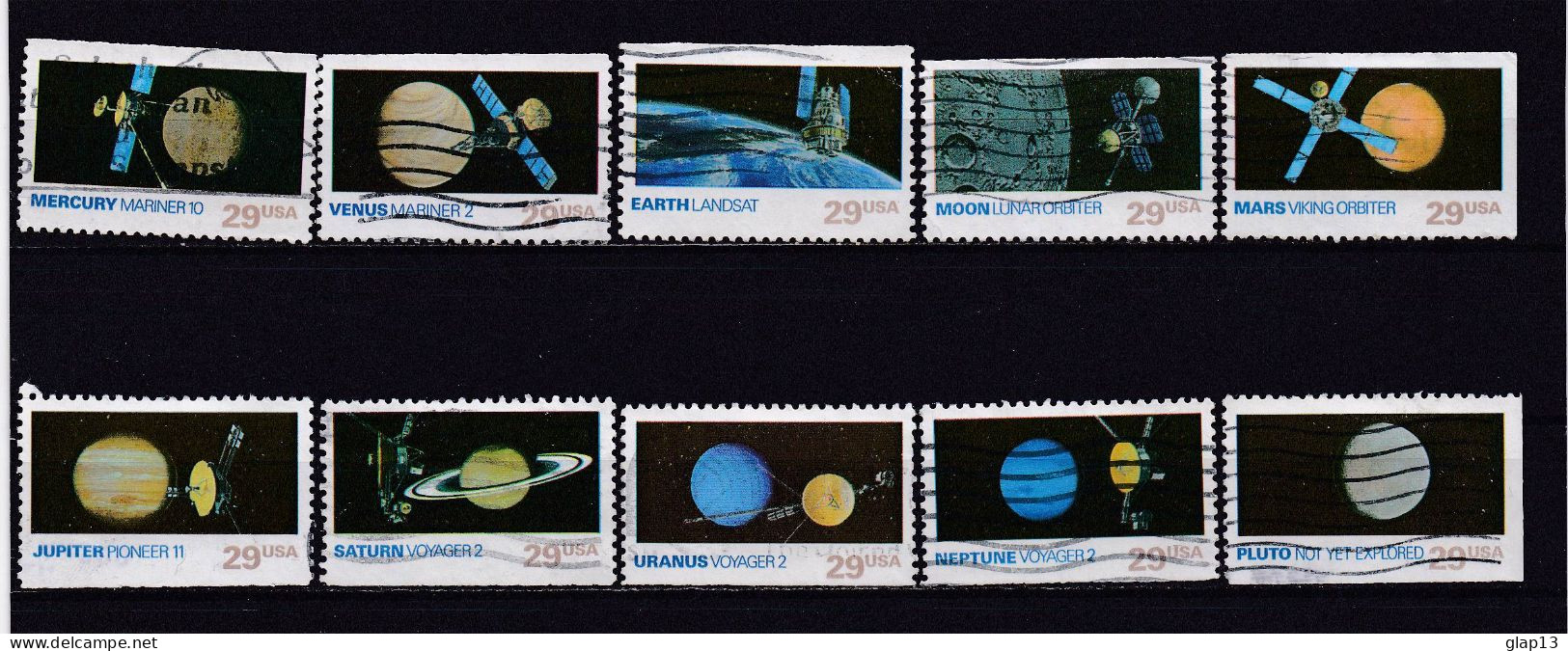 ETATS-UNIS 1991 TIMBRE N°1983/92 OBLITERE ESPACE - Used Stamps