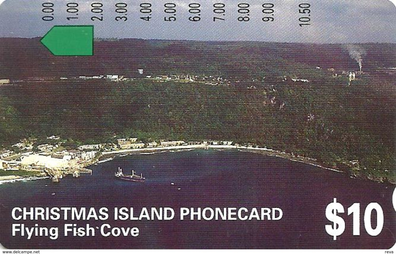 CHRISTMAS ISLAND $10  VIEW OF ISLAND LANDSCAPE 2ND $10 CARD ( OUT OF 3)  MINT SCARCE READ DESCRIPTION !! - Isole Christmas