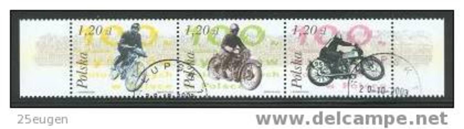 POLAND 2003 MICHEL NO 4073-4075 STRIP USED - Gebraucht