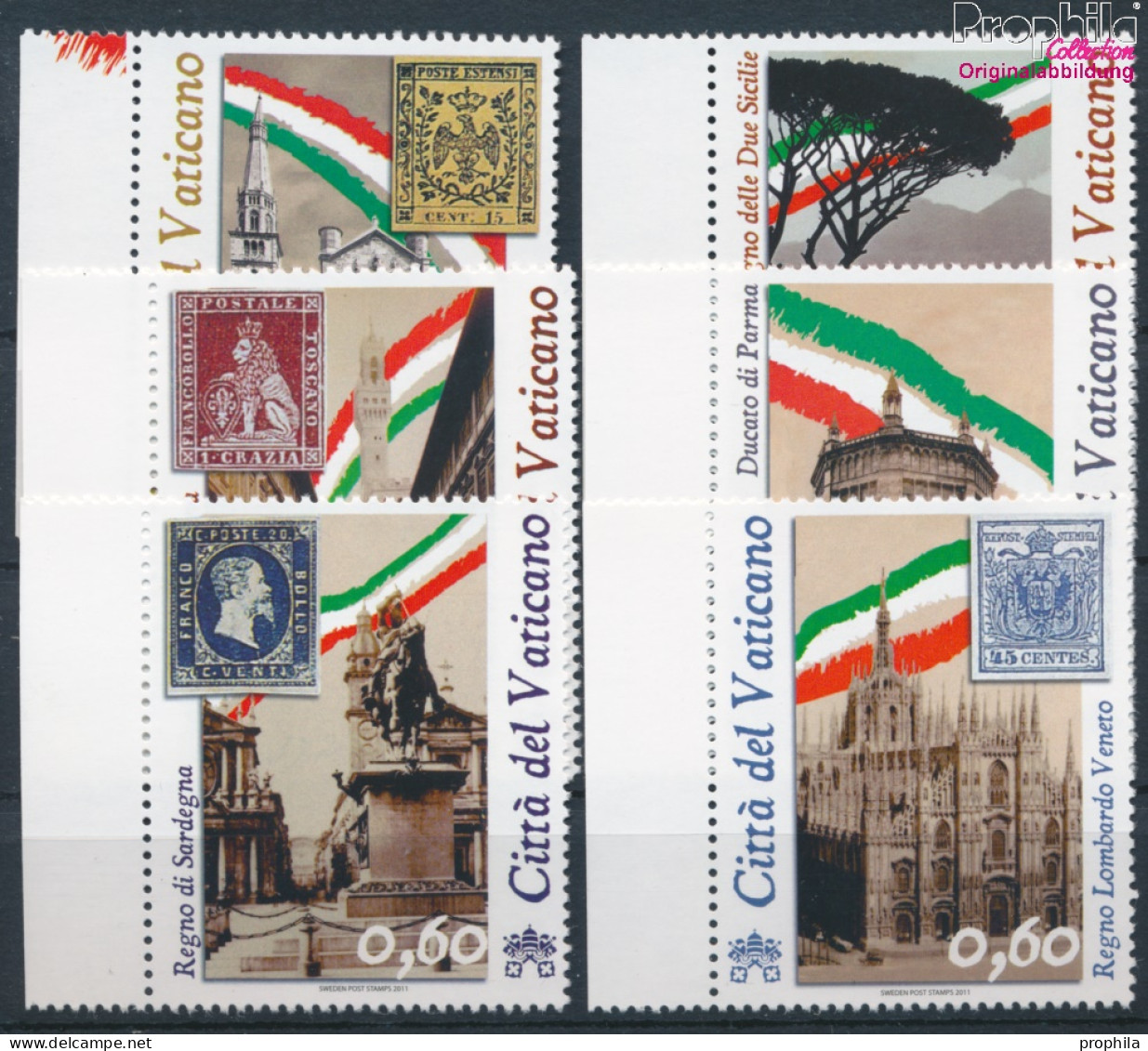 Vatikanstadt 1690-1695 (kompl.Ausg.) Postfrisch 2011 Einheit Italiens (10326144 - Unused Stamps