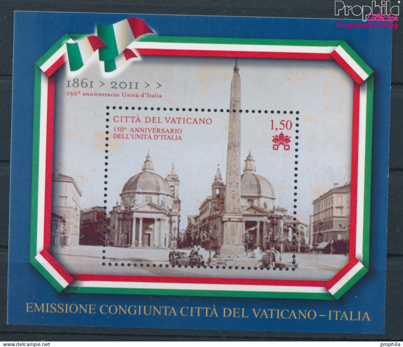 Vatikanstadt Block35 (kompl.Ausg.) Postfrisch 2011 Einheit Italiens (10326145 - Unused Stamps