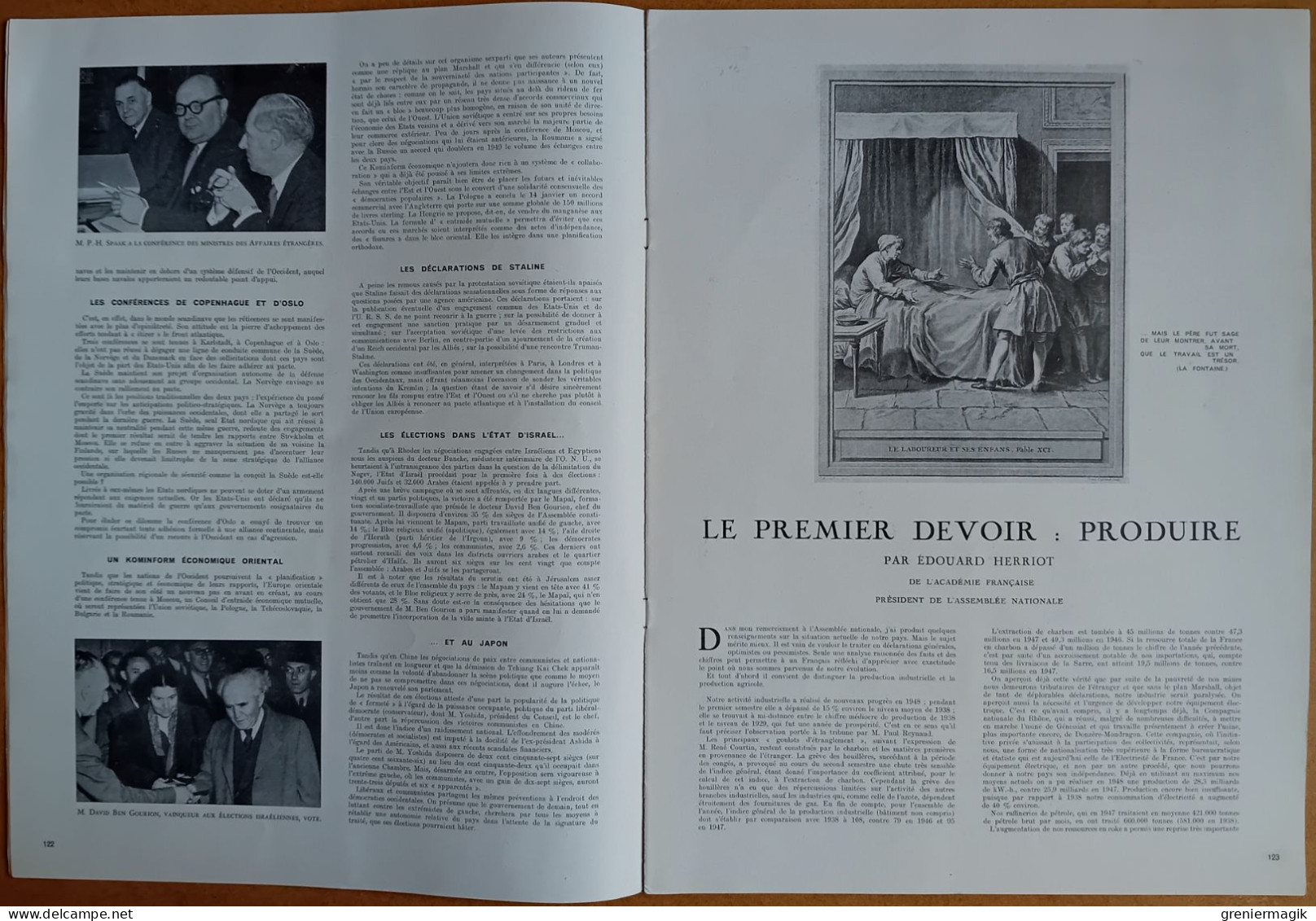 France Illustration N°173 05/02/1949 Procès Kravchenko/Jean-Pierre Wimille/Volcan Paricutin/Fratellini/Gauguin à Tahiti - Informations Générales
