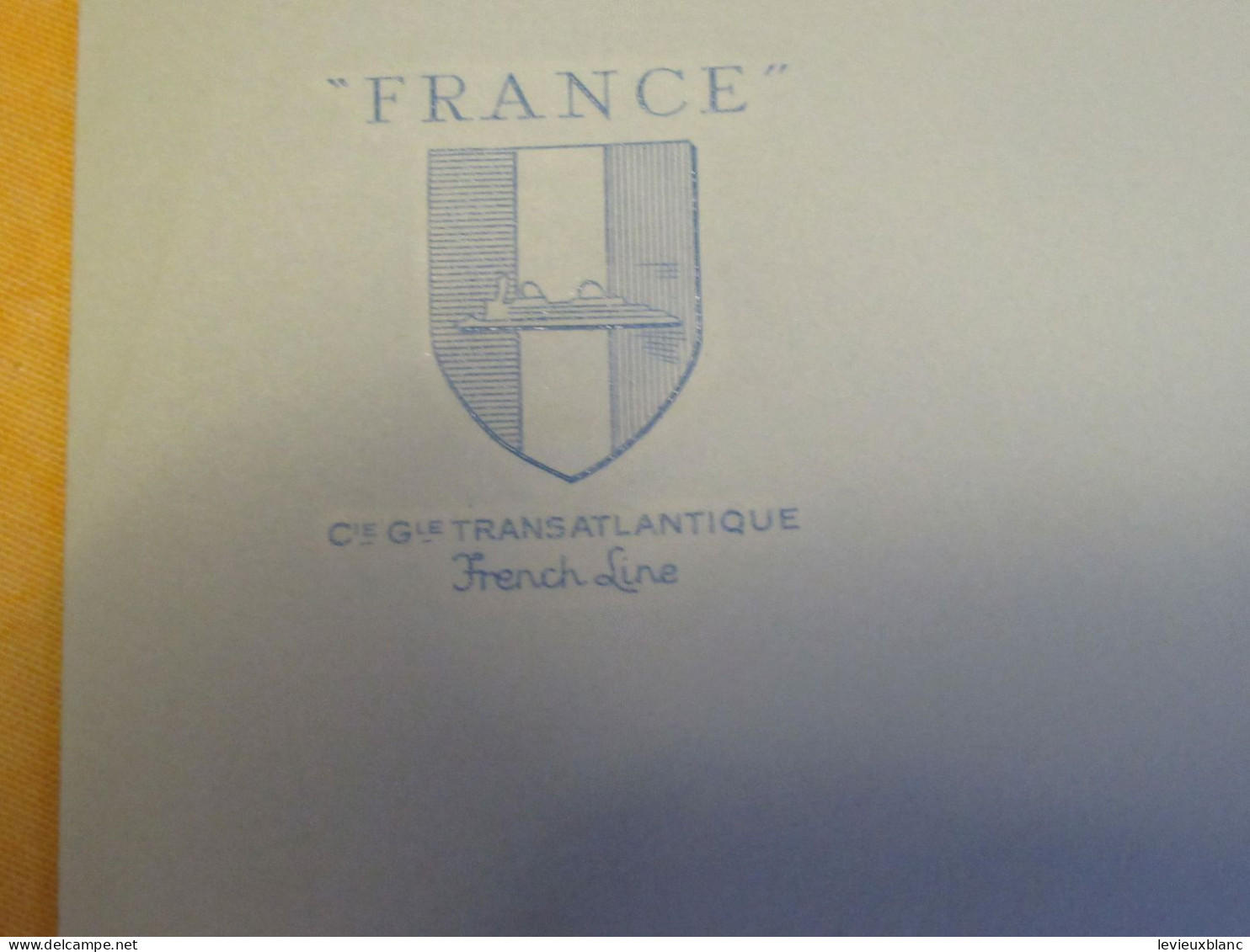 Papier à Lettre Ancien  Avec Enveloppe /(Vierge)/ Paquebot "FRANCE" / Cie Gén. Transatlantique/ 1962             TIMB164 - Autres & Non Classés