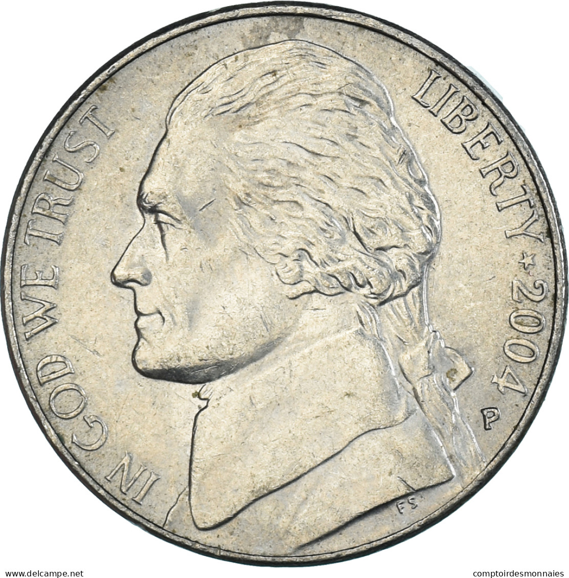 Monnaie, États-Unis, 5 Cents, 2004 - 1938-…: Jefferson