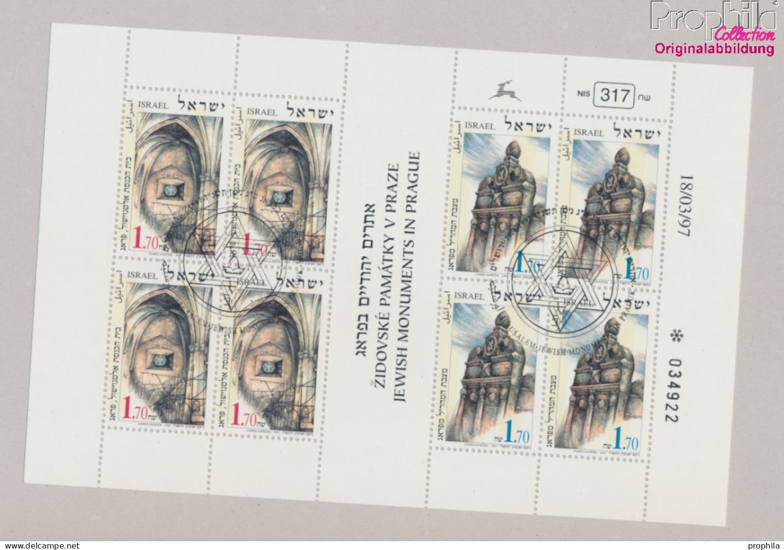Israel 1424-1425 Kleinbogen (kompl.Ausg.) Gestempelt 1997 Baudenkmäler (10331668 - Used Stamps (without Tabs)