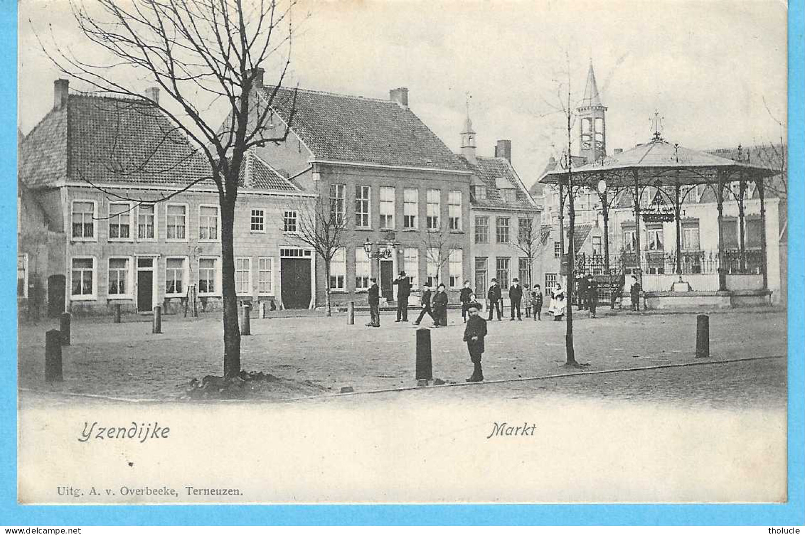 Ijzendijke-Sluis-Zeeland-1903-Markt Met Kiosk (Kiosque) -Uitg.A.V.Overneeke, Terneuzen-Précurseur-Rare - Sluis