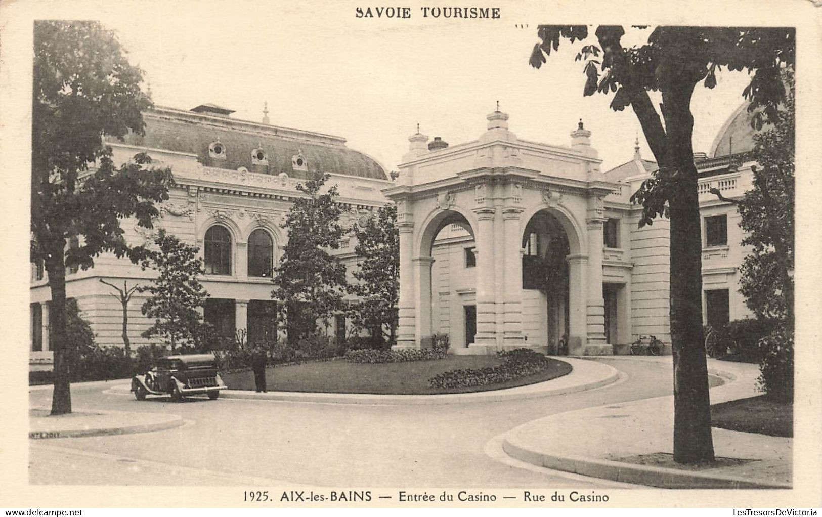 FRANCE - La Savoie Pittoresque - Aix Les Bains - Entrée Du Casino - Rue Du Casino - Carte Postale Ancienne - Aix Les Bains