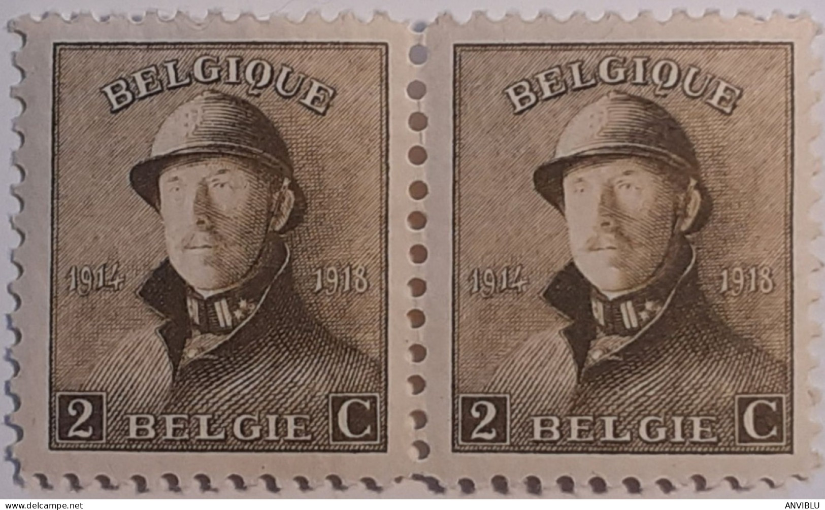1919/1920 BELGIQUE LOT ROI CASQUE NEUFS/OBLITERES