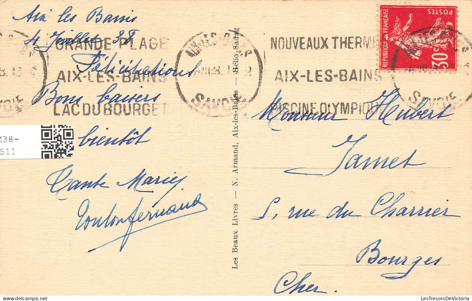 FRANCE - Aix Les Bains - La Plage - La Douche - Pétriaux, Arch - Enfants En Maillots De Bains - Carte Postale Ancienne - Aix Les Bains
