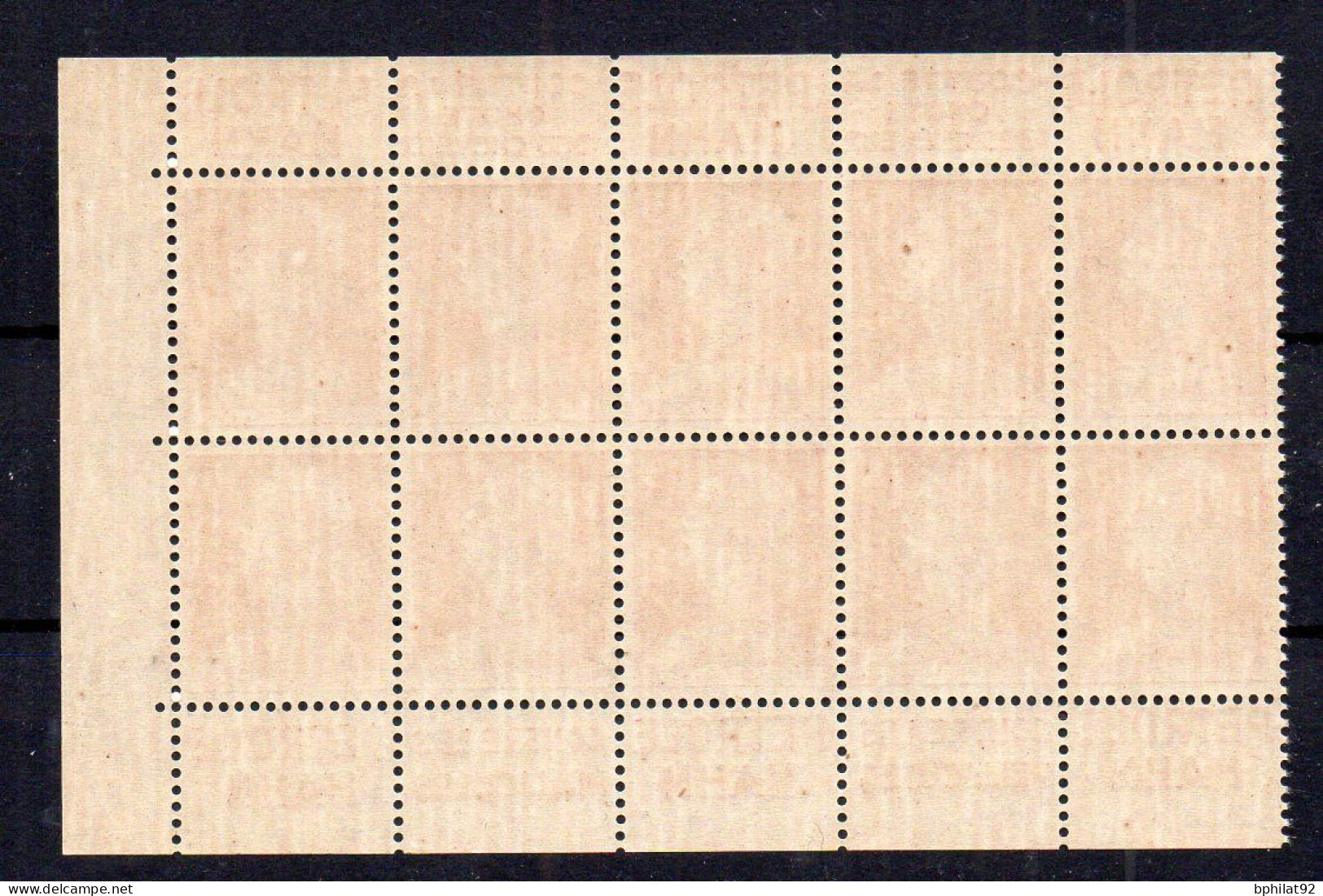 !!! MARIANNE DE MULLER, BLOC DE 10 AVEC BANDES PUBS BIC HAHN - HAHN NEUF ** - Unused Stamps