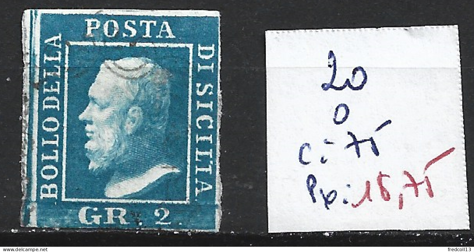 ITALIE SICILE 20 Oblitéré Côte 75 € - Sicilia