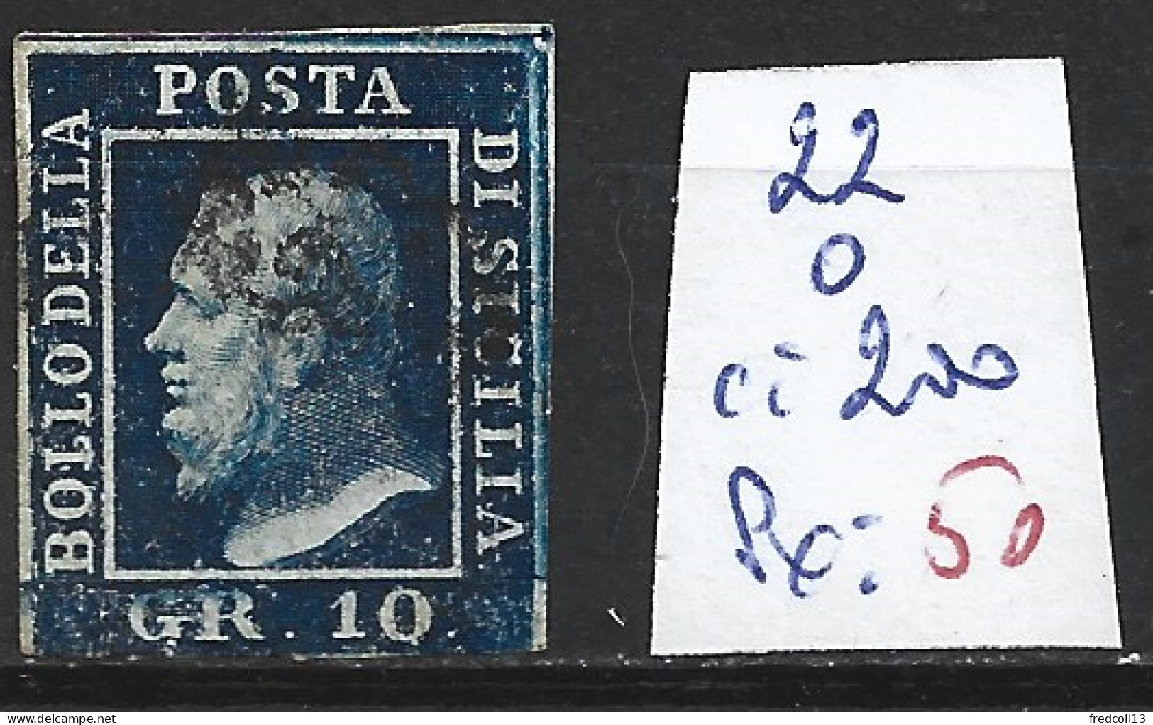 ITALIE SICILE 22 Oblitéré Côte 200 € - Sicily