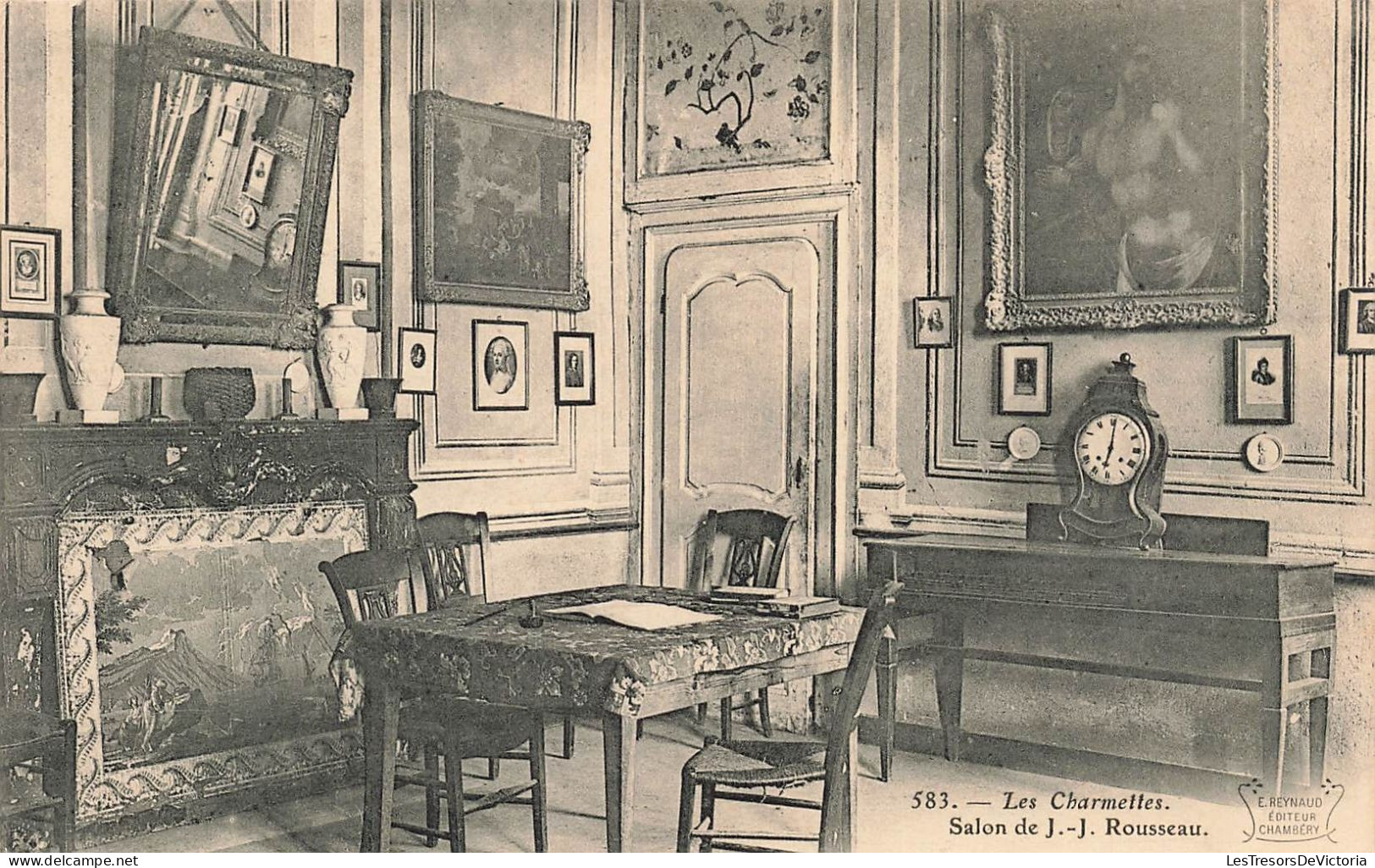 FRANCE - Chambéry - Les Charmettes - Salon De JJ Rousseau - Carte Postale Ancienne - Chambery