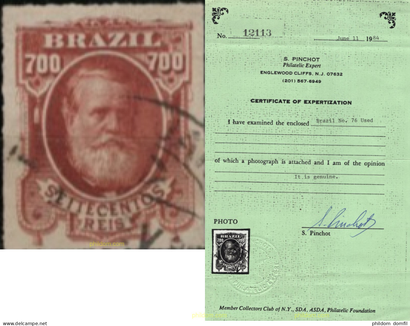 722583 HINGED BRASIL 1877 EMPERADOR PEDRO II - Nuevos