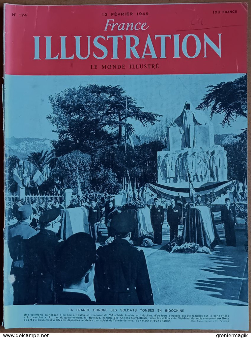 France Illustration N°174 12/02/1949 Désert Kalahari/Ex-voto/Sahuguet/Portugal Vote/Télévision/Puck à Strasbourg/Emprunt - Informations Générales