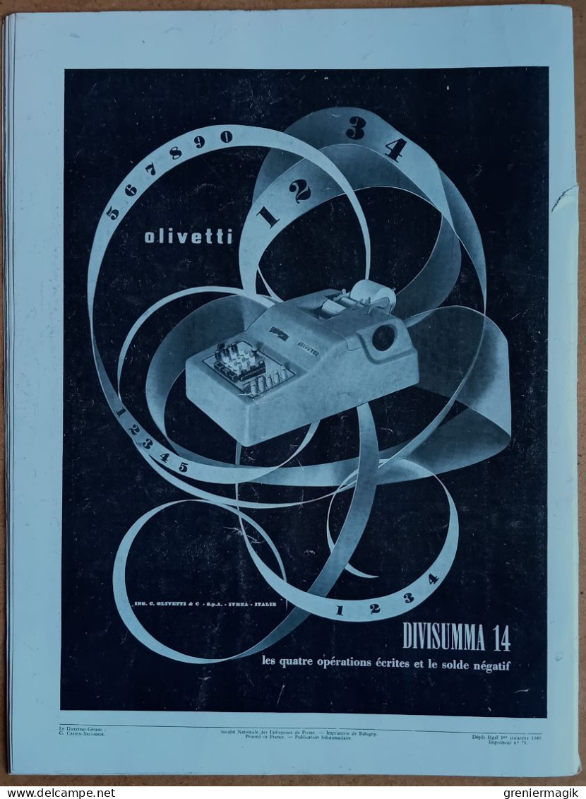 France Illustration N°174 12/02/1949 Désert Kalahari/Ex-voto/Sahuguet/Portugal vote/Télévision/Puck à Strasbourg/Emprunt