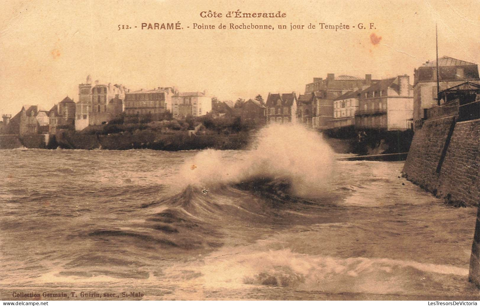 FRANCE - Paramé - Pointe De Rochebonne, Un Jour De Tempête - GF - Carte Postale Ancienne - Parame
