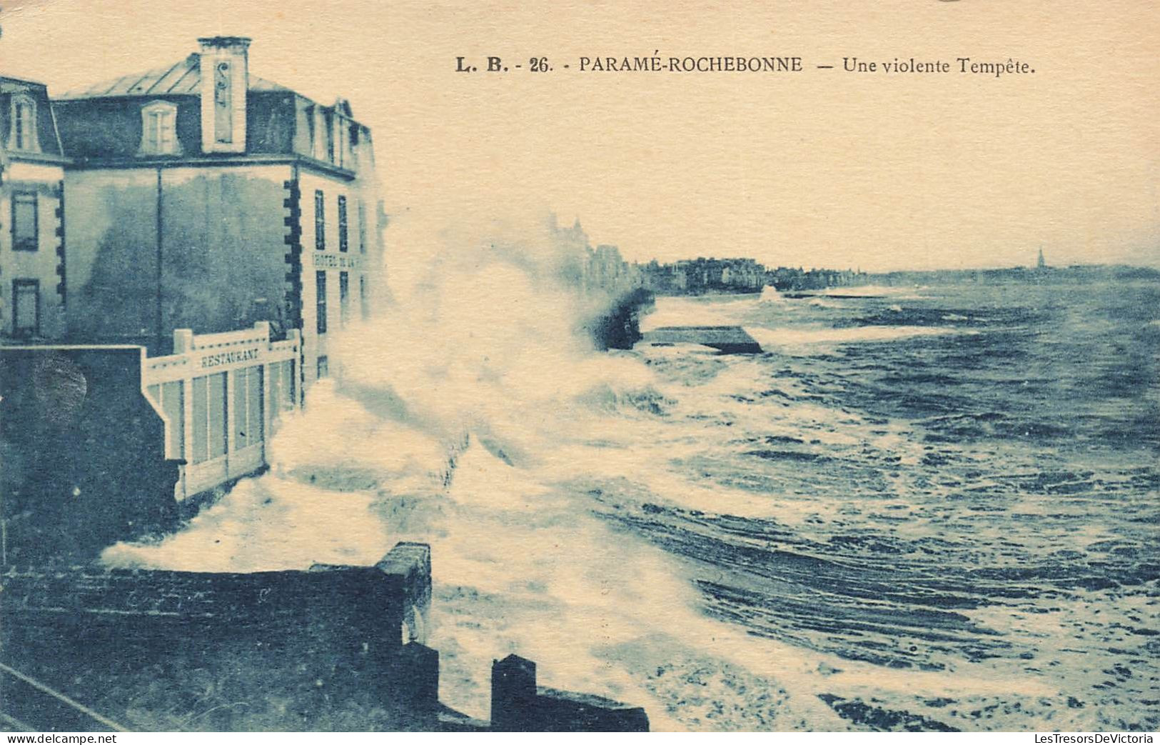 FRANCE - Paramé -Rochebonne - Une Violente Tempête - Carte Postale Ancienne - Parame