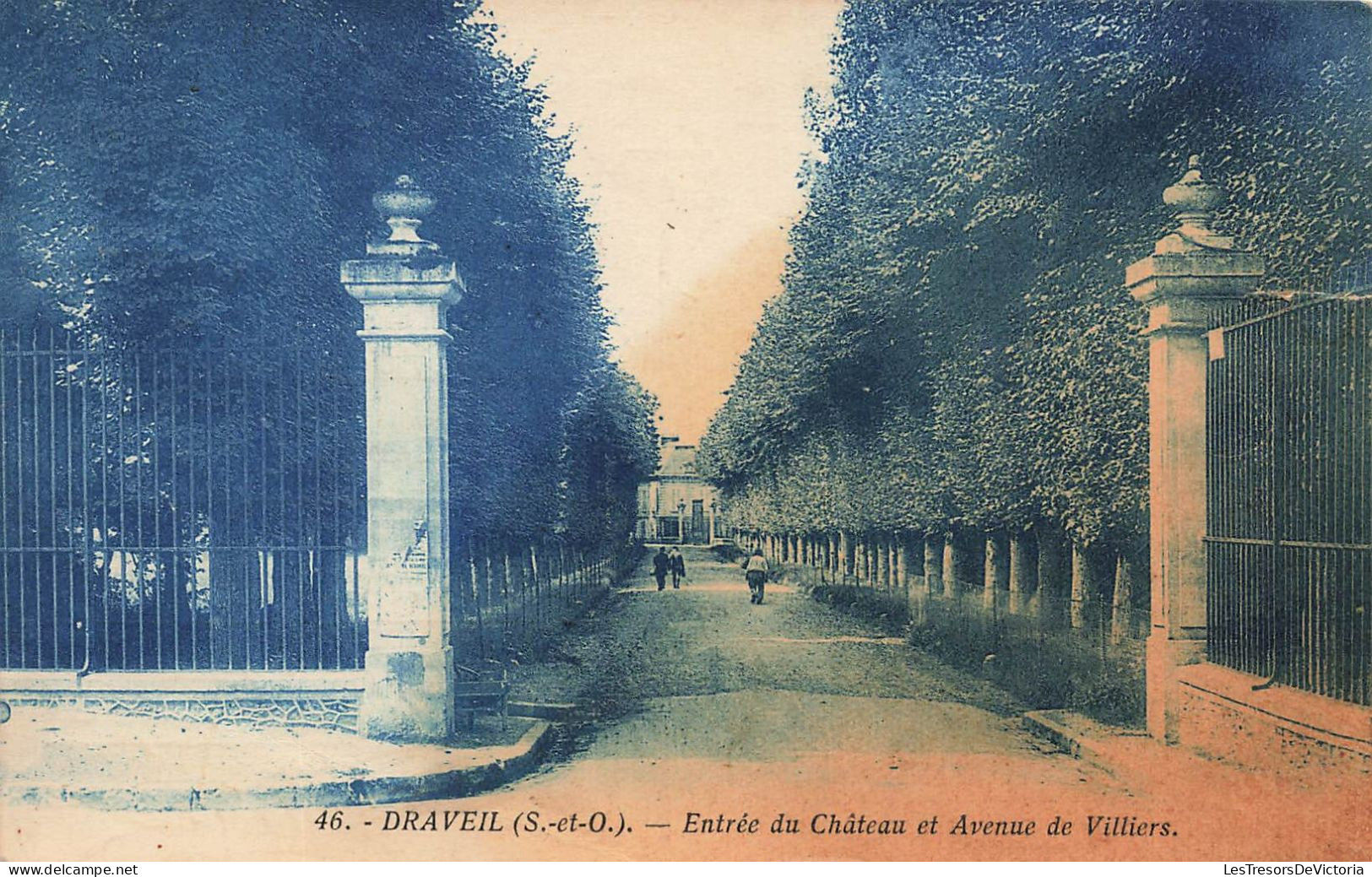 FRANCE - Draveil - Vue Générale Sur L'entrée Du Château Et Avenue Et Avenue De Villiers - Carte Postale Ancienne - Draveil