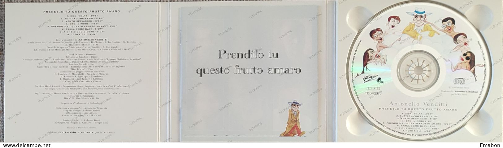 BORGATTA - ITALIANA  - Cd  ANTONELLO VENDITTI - PRENDILO TU QUESTO FRUTTO AMARO - HEINZ MUSI 1995 - USATO In Buono Stato - Other - Italian Music